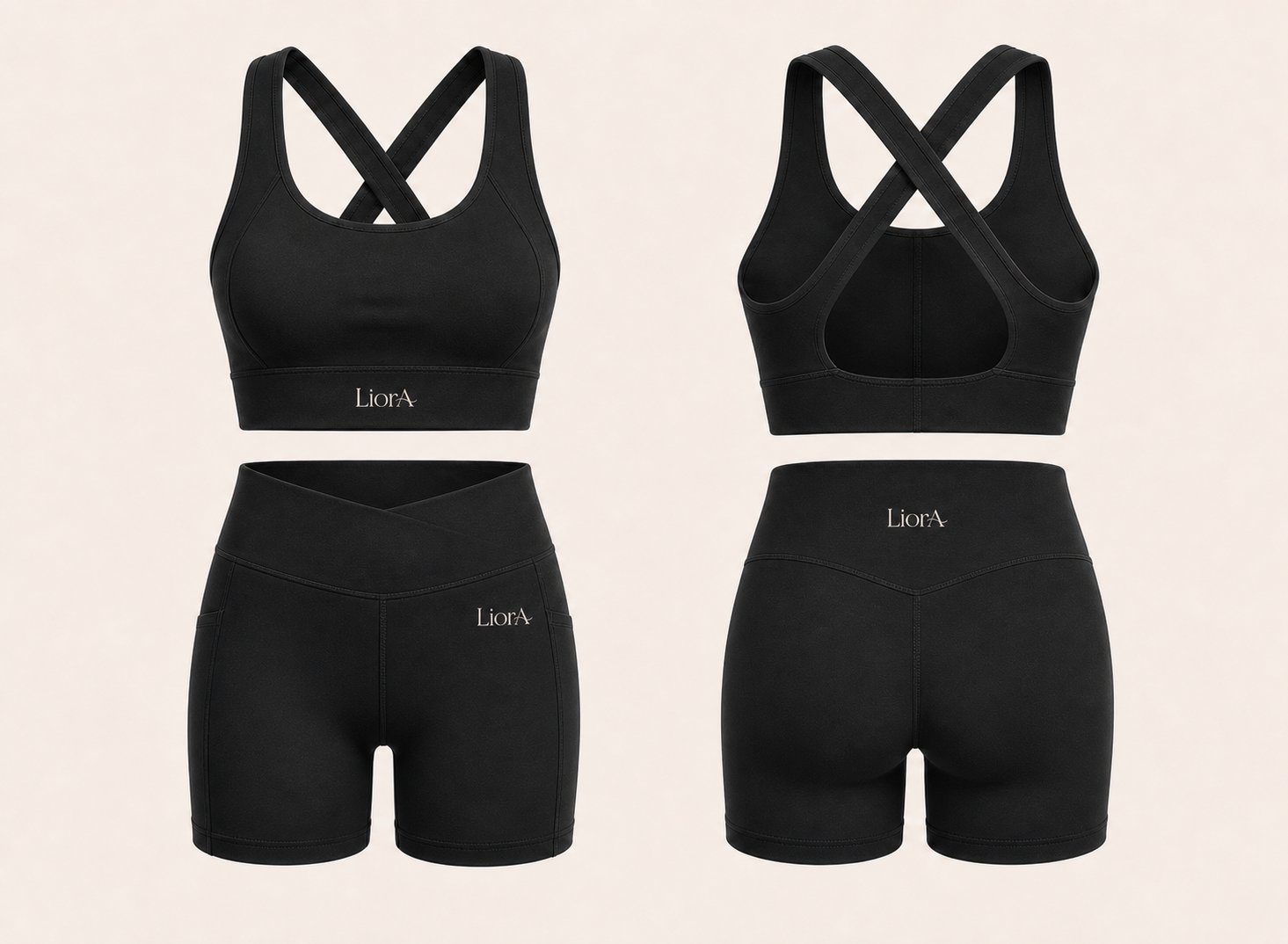 Liora Set 01 in Matte Black